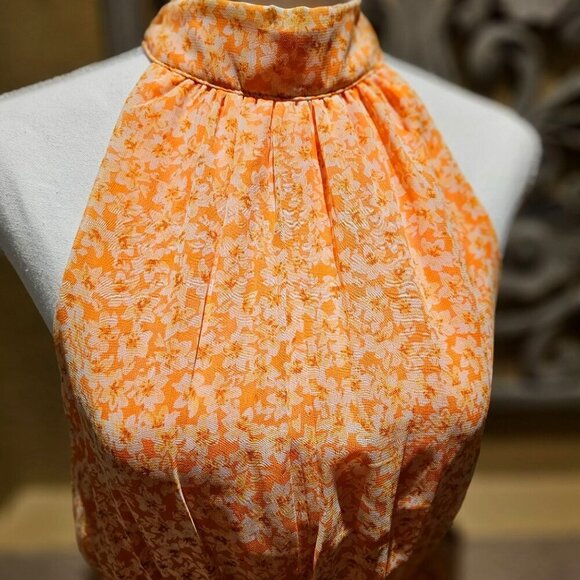 Sienna Sky S Midi Cayenne Floral Halter Boho Layered Whimsical Fairy Romantic - Picture 3 of 10